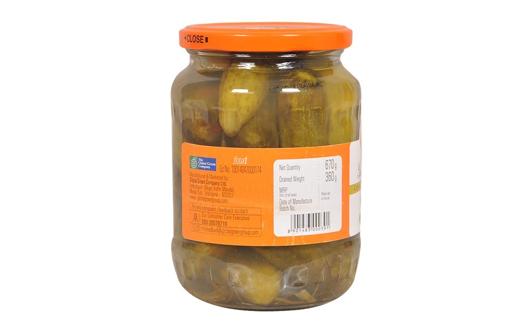 Tify Gherkins Classic American Dill   Glass Jar  670 grams